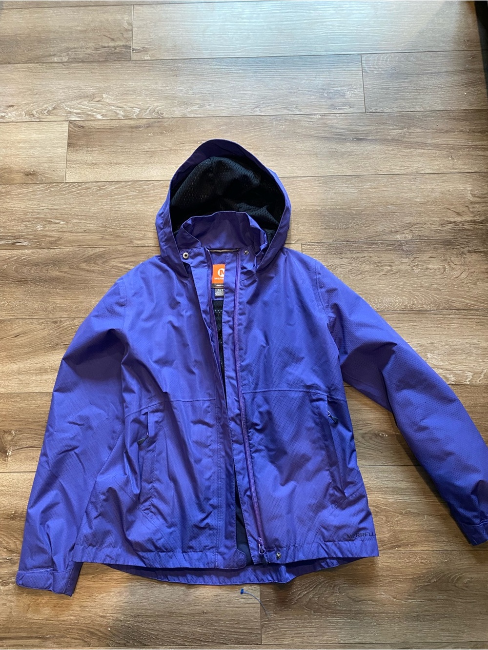 Merrell Women’s S Purple Waterproof Rain Jacket Hooded Hiking Shell